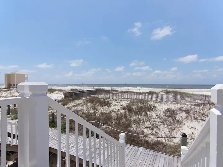 
Enjoy unobstructed beach views from the large deck and balconies on both floors.
